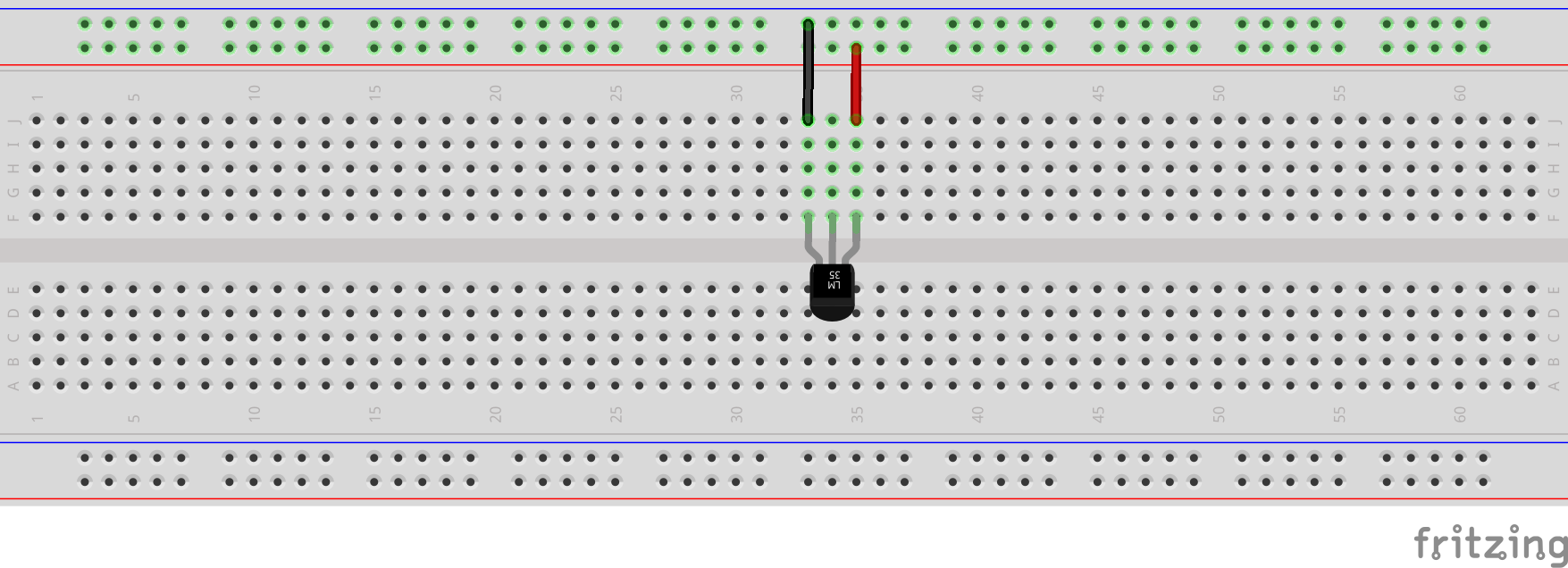 Breadboard cảm biến LM35